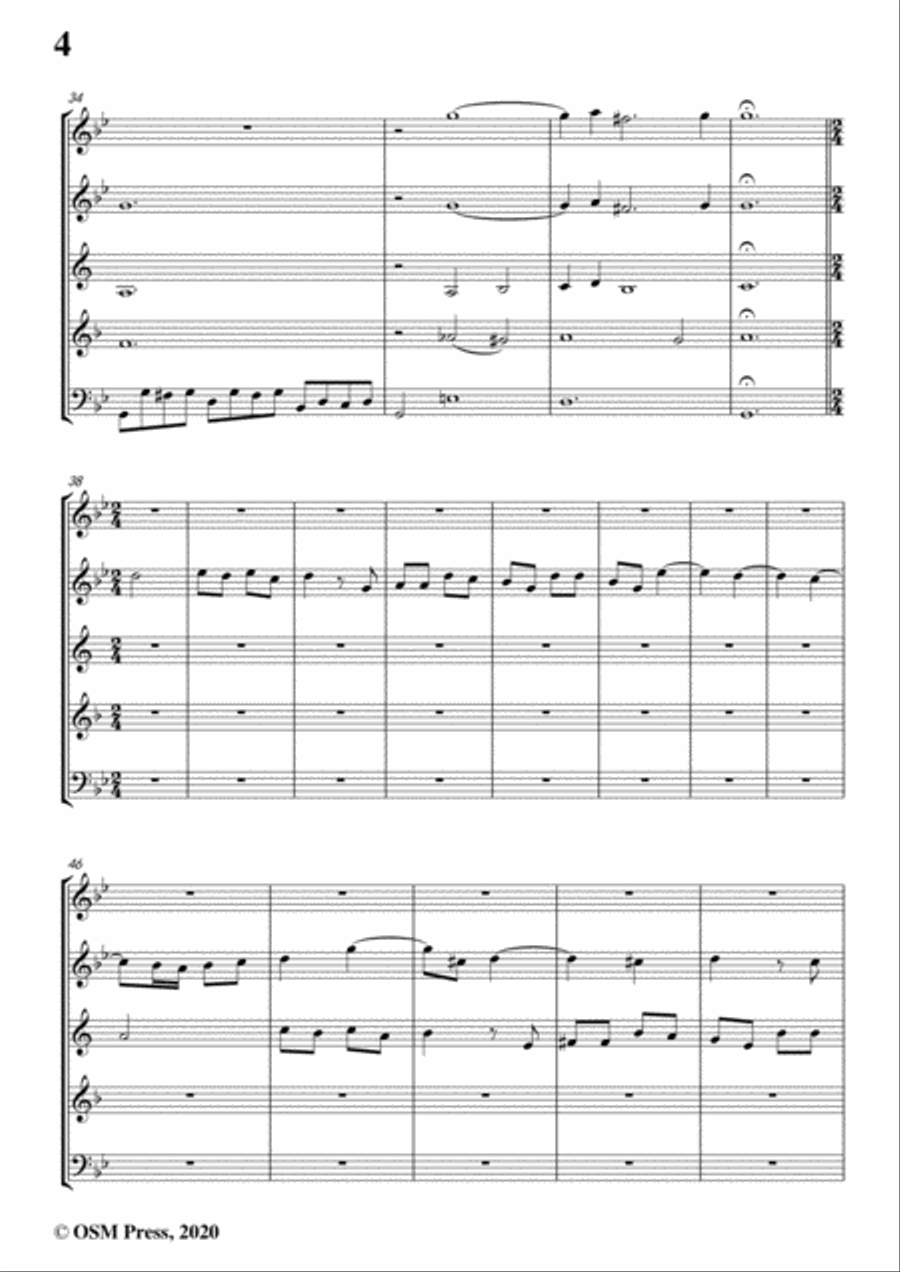 Bach,J.S.-Prelude and Fugue in g minor,BWV 558,for Wind Quintet Woodwind Quintet scores gallery preview page 6