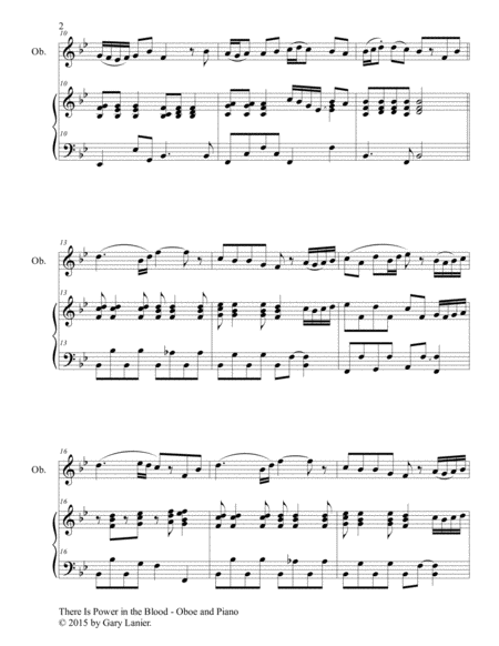 THE BLOOD OF JESUS (3 arrangements for Oboe and Piano with Score/Parts) image number null