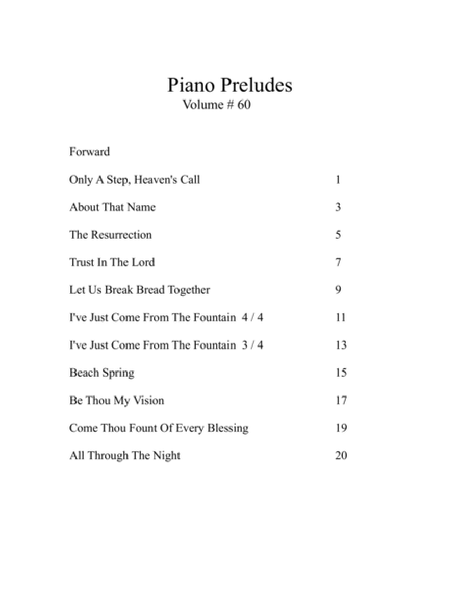 Piano Preludes Volume #60 image number null