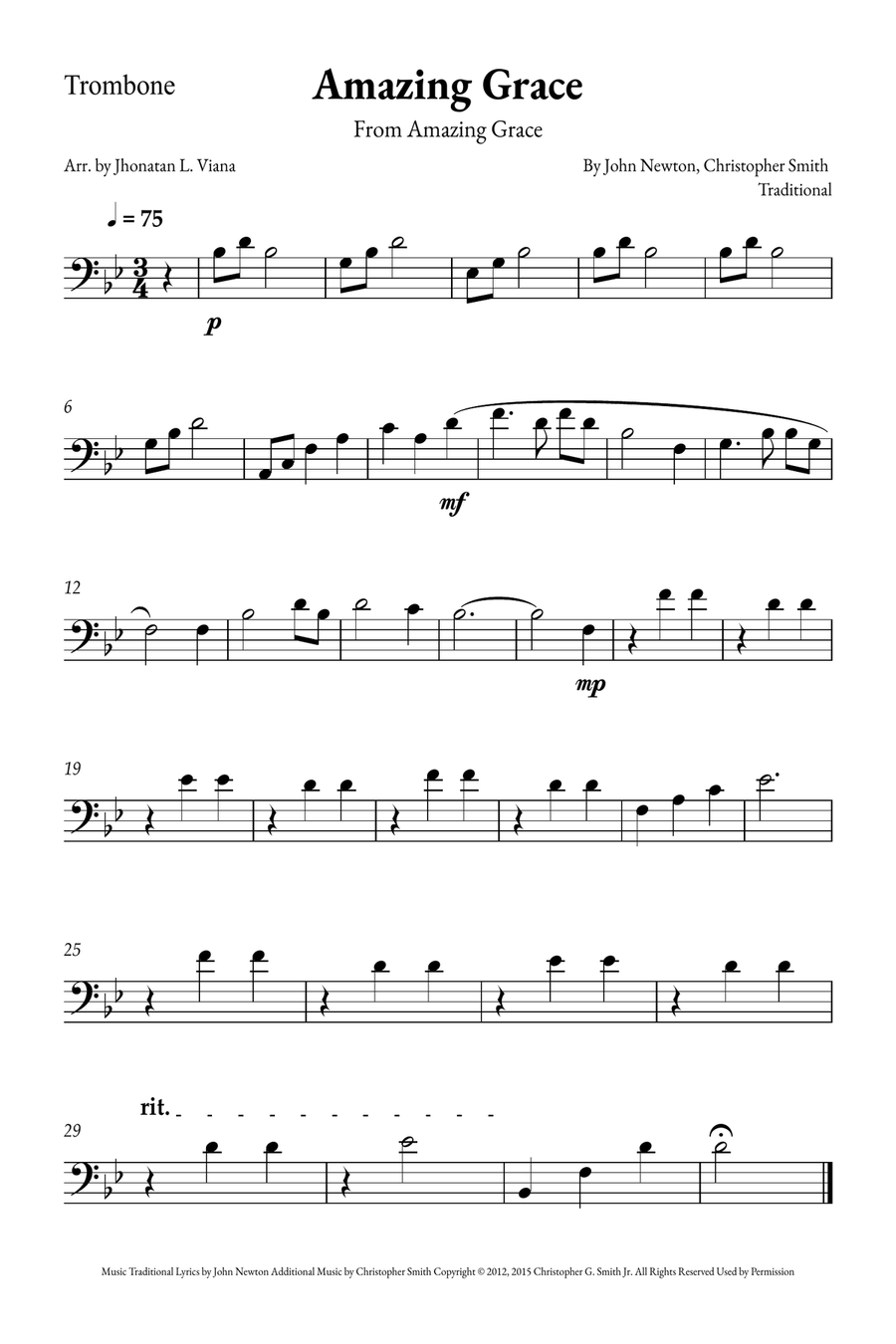 Amazing Grace Small Ensemble scores gallery preview page 6