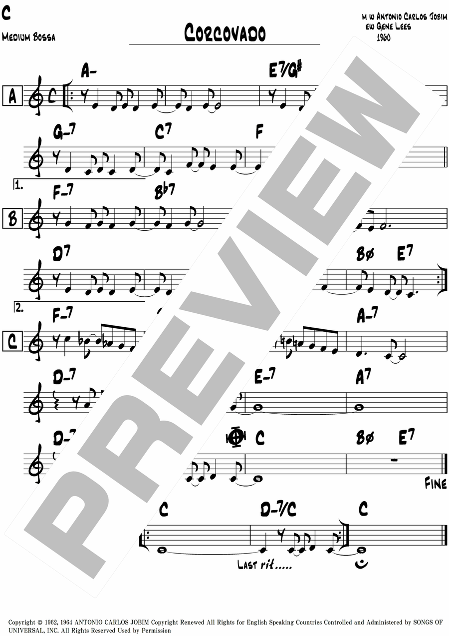 Quiet Nights Of Quiet Stars (Corcovado) Piano scores gallery preview page 3