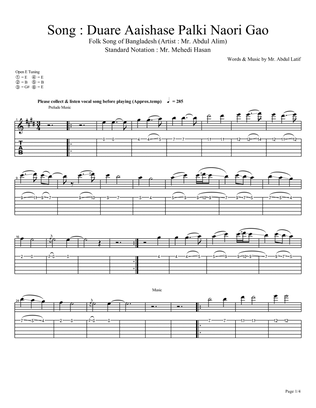Folk Song of Bangladesh (Standard Notation)