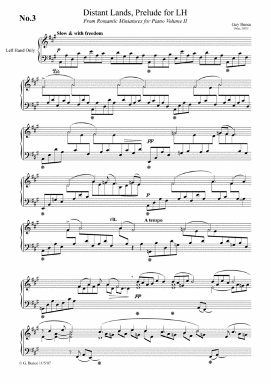 Distant Lands - for LH Distant Lands - for LH Piano Method scores gallery preview page 1