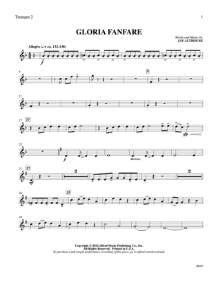 Gloria Fanfare: 2nd B-flat Trumpet