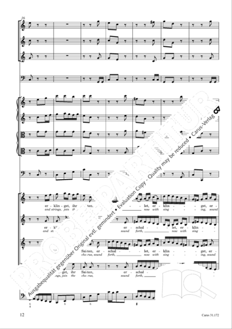 Sound forth, now with singing (Erschallet, ihr Lieder) 4-Part scores gallery preview page 11