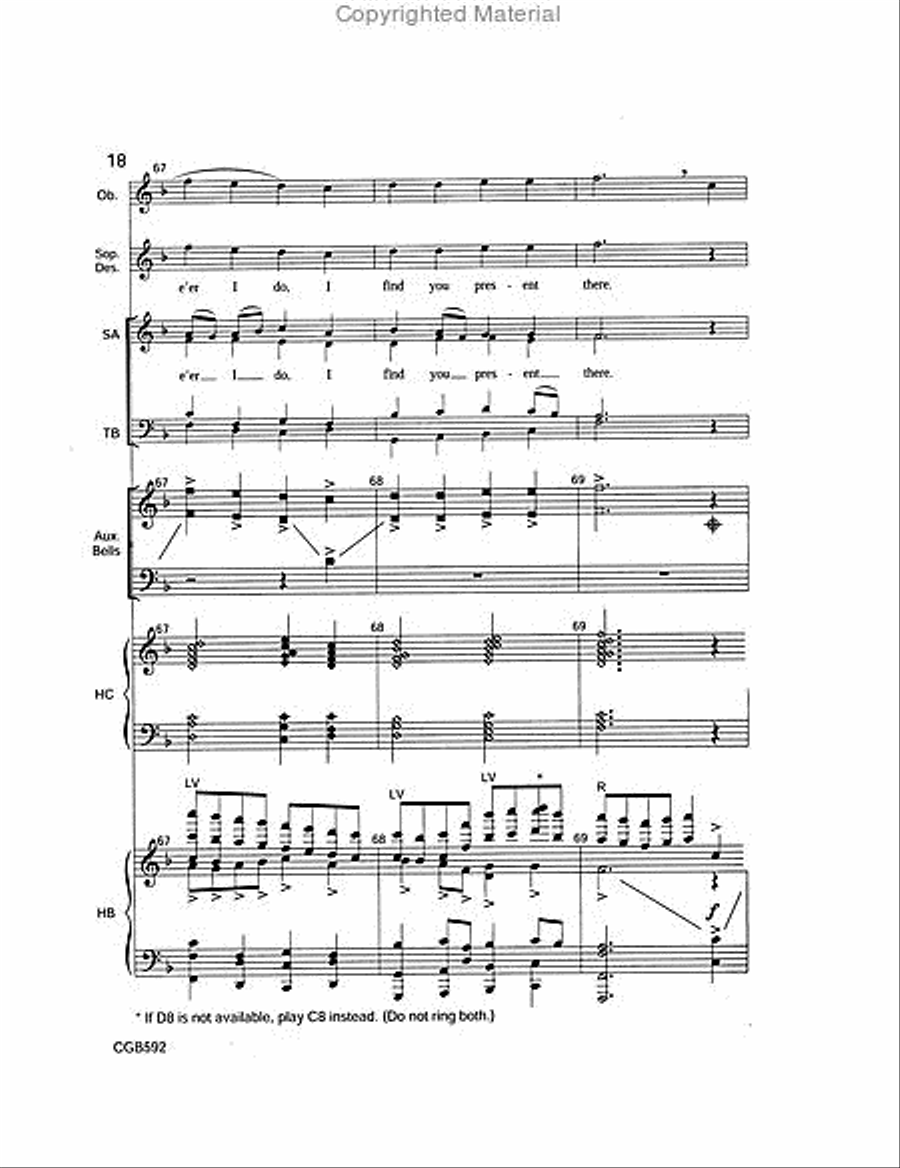 I Sing the Mighty Power of God Full Score Handbell Choir scores gallery preview page 5