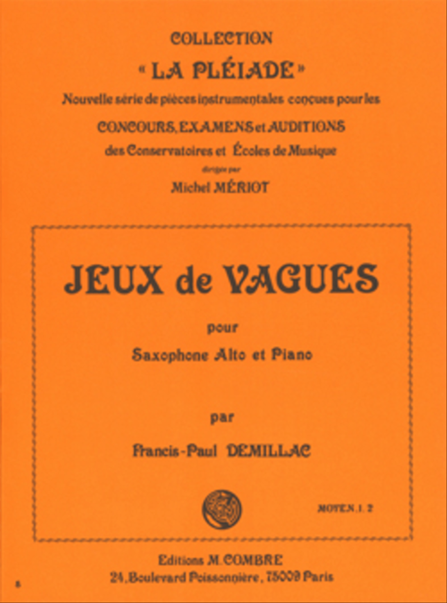 Jeux de vagues Jeux de vagues Piano Accompaniment scores gallery preview page 1