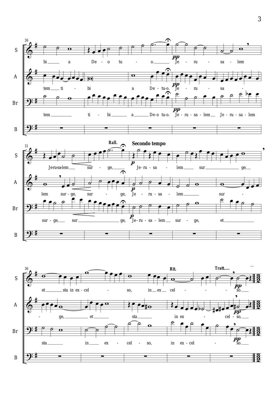 Jerusalm surge, et sta_Thema et Variationes for Choir SAbrB a cappella A Cappella scores gallery preview page 3