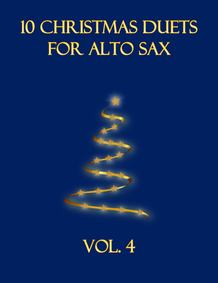 Book cover for 10 Christmas Duets for Alto Sax (Vol. 4)