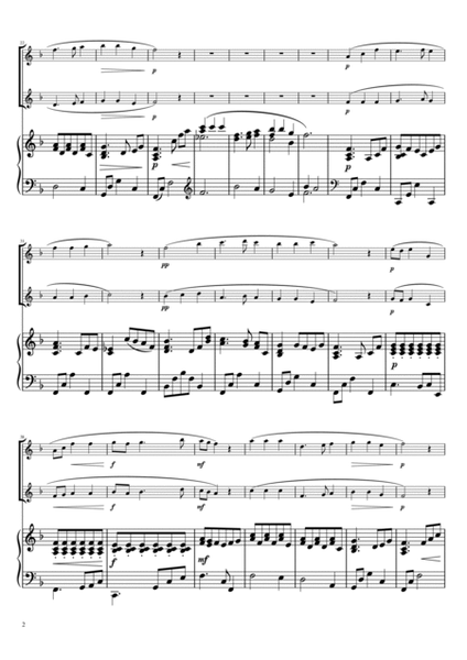 "furusato" (Fdur) piano trio /flute & violin image number null