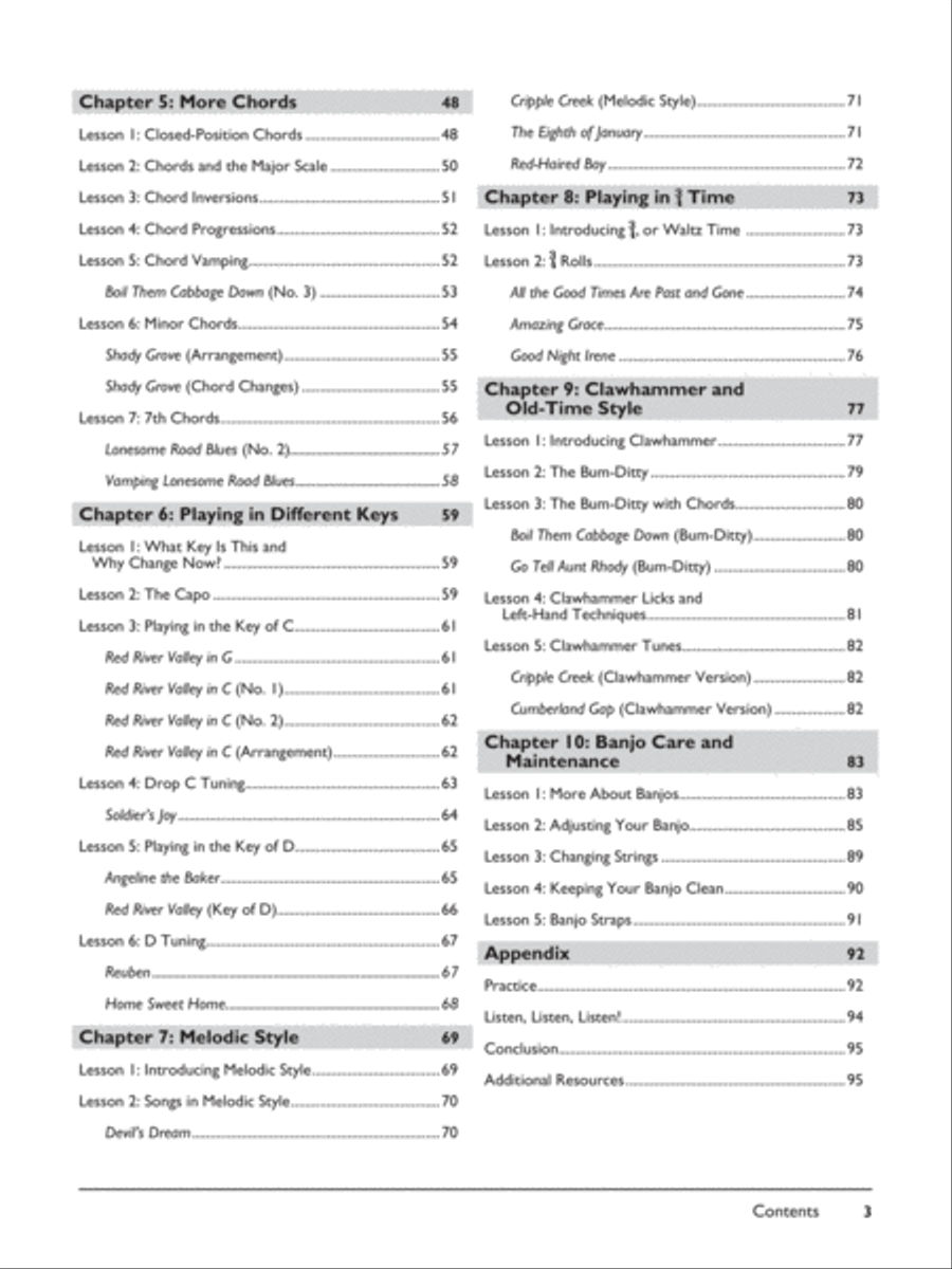 Complete 5-String Banjo Method 5-String Banjo scores gallery preview page 3