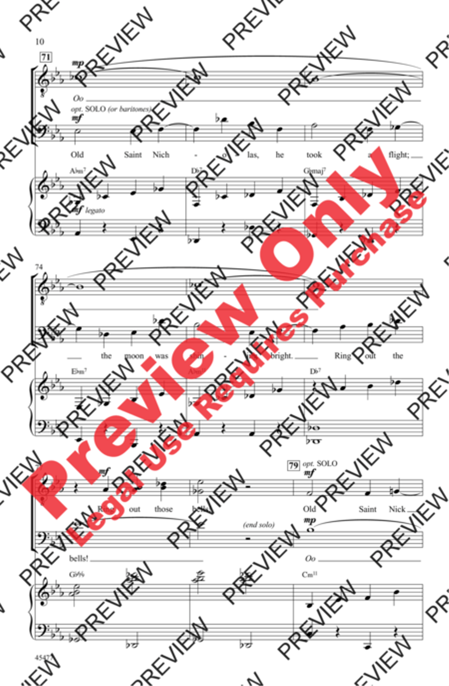 Kay Thompson's Jingle Bells Men's Choir scores gallery preview page 10