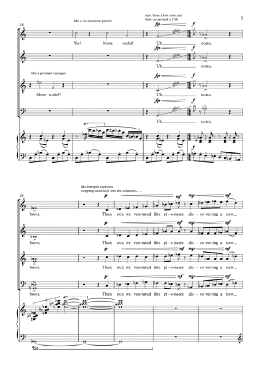 Winter Scene Choir scores gallery preview page 3