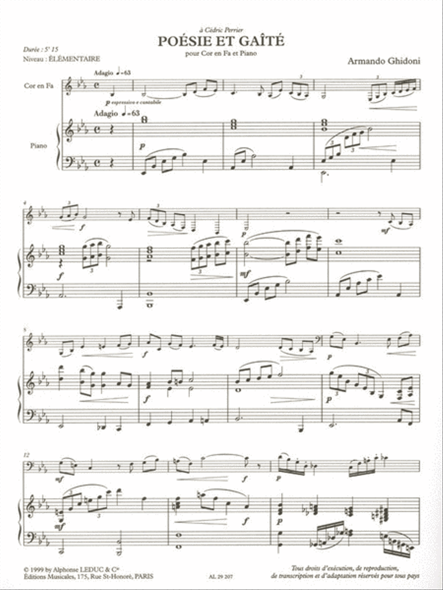 Cheerful Poetry, For Horn And Piano Horn scores gallery preview page 2