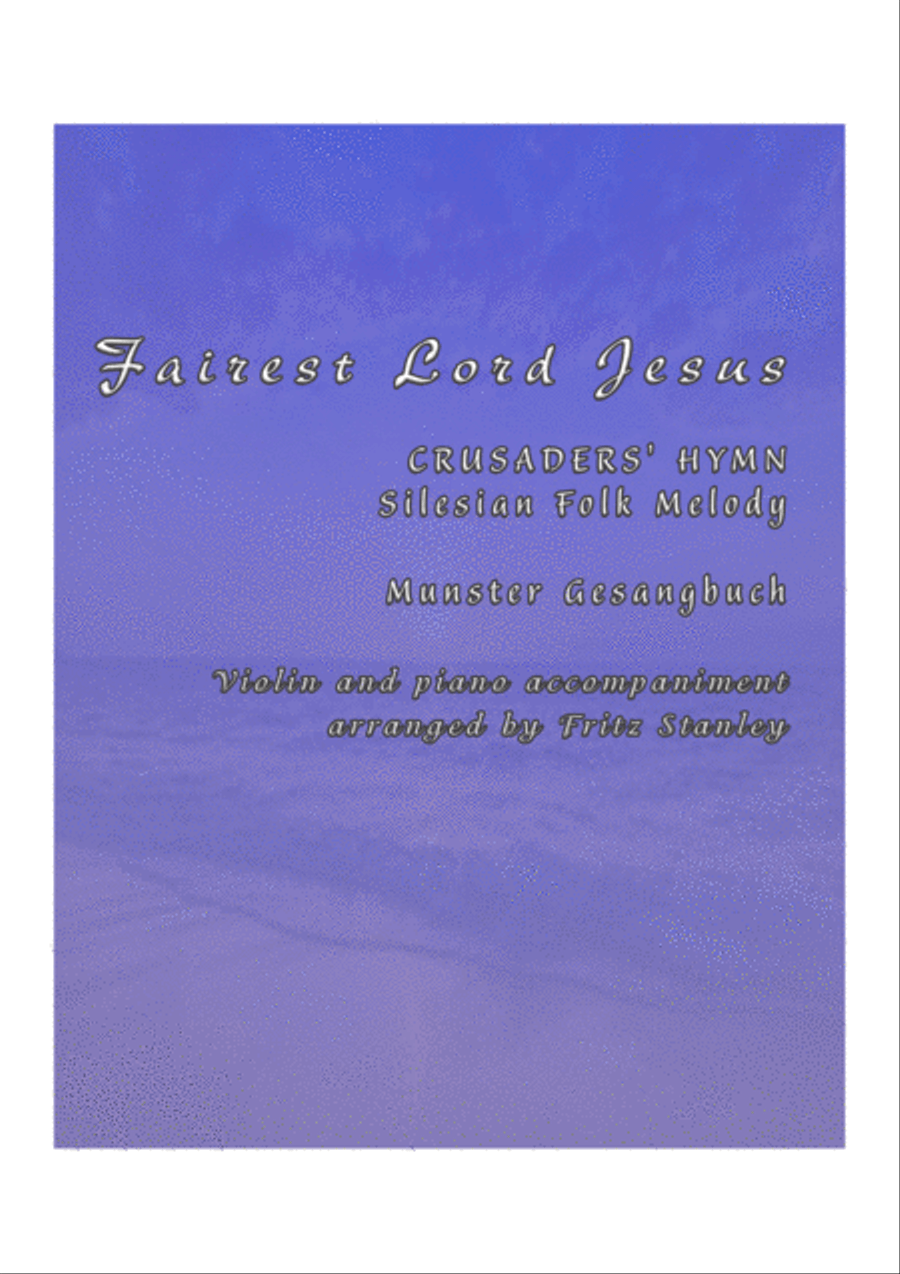 Fairest Lord Jesus - Violin and Piano Accompaniment Violin Solo scores gallery preview page 1