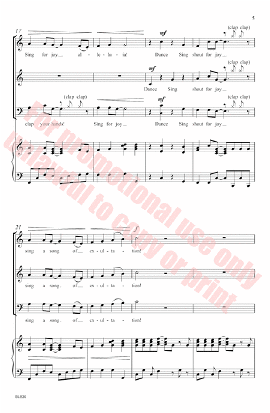 Sing! Shout! 3-Part scores gallery preview page 6