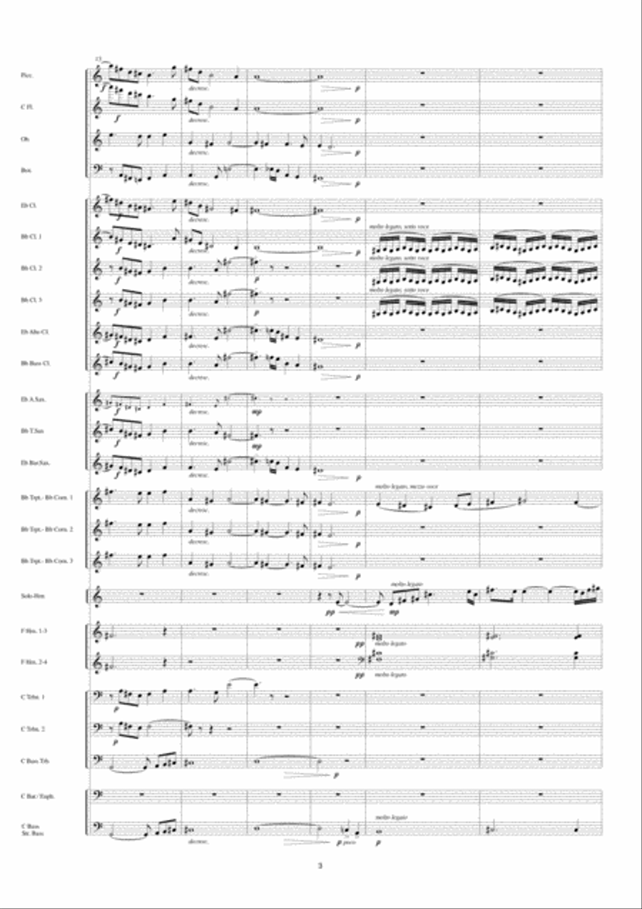 Adagio For Horn Concert Band scores gallery preview page 4