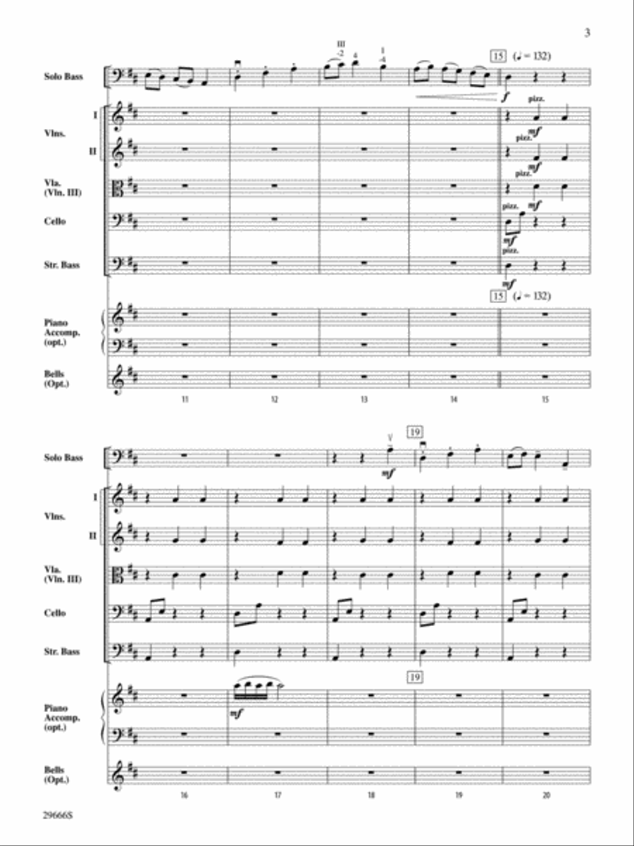 Elephas Maximus (For Solo Bass and String Orchestra) String Orchestra scores gallery preview page 3
