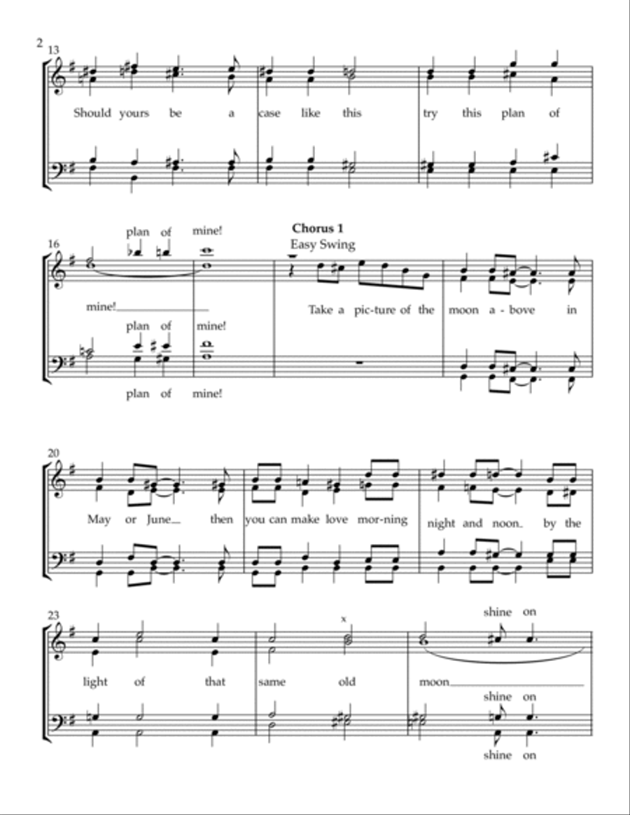 Take A Picture Of The Moon TTBB scores gallery preview page 2