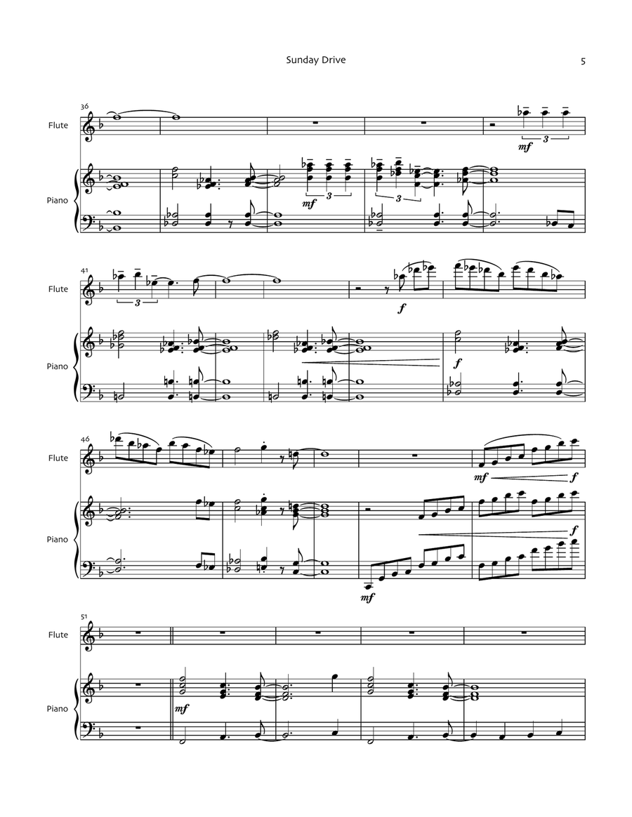 Sunday Drive Flute Solo scores gallery preview page 5
