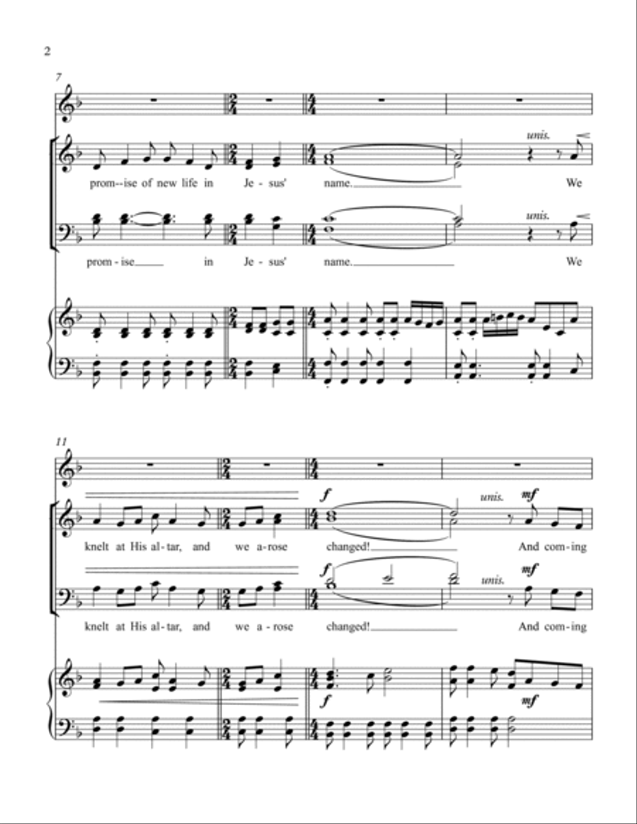 We Are The Body of Christ (SATB, Piano, Opt. Flute) 4-Part scores gallery preview page 2