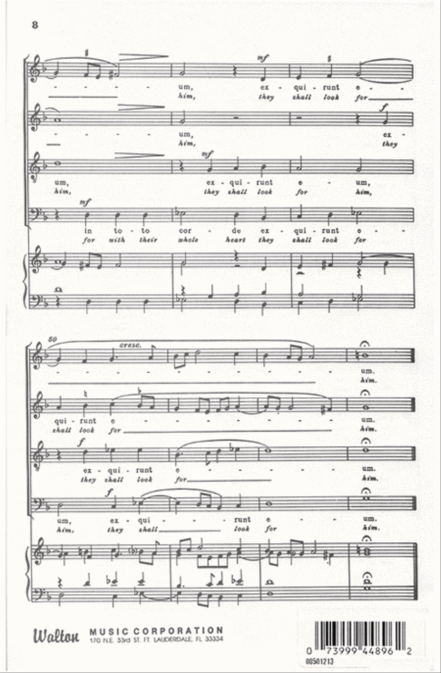 Beati Immaculati (Blessed are the undefiled) 4-Part scores gallery preview page 8