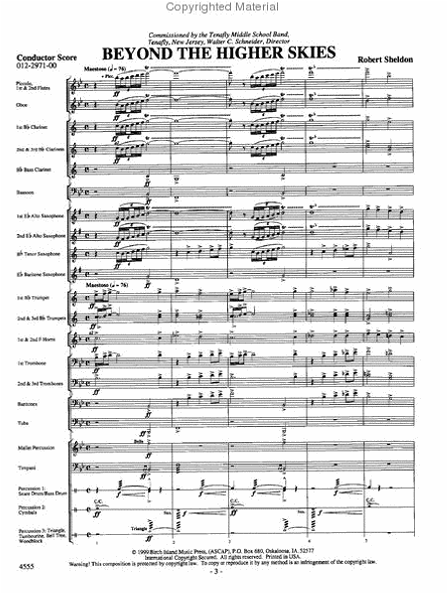 Beyond the Higher Skies Concert Band scores gallery preview page 2