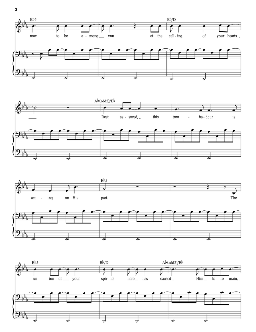 Wedding Song (There Is Love) Piano, Vocal scores gallery preview page 2