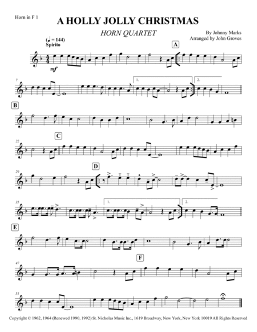 A Holly Jolly Christmas Brass Ensemble scores gallery preview page 4