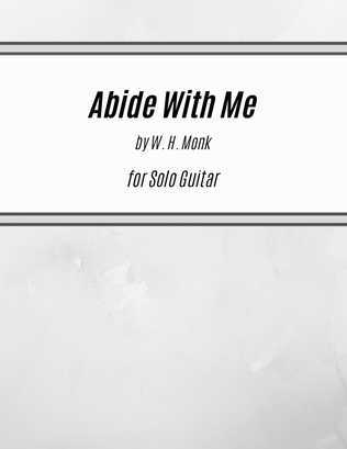 Book cover for Abide With Me (for Solo Guitar)