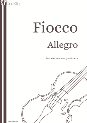 Fiocco - Allegro (2nd violin)