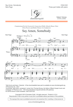 Book cover for Say Amen, Somebody