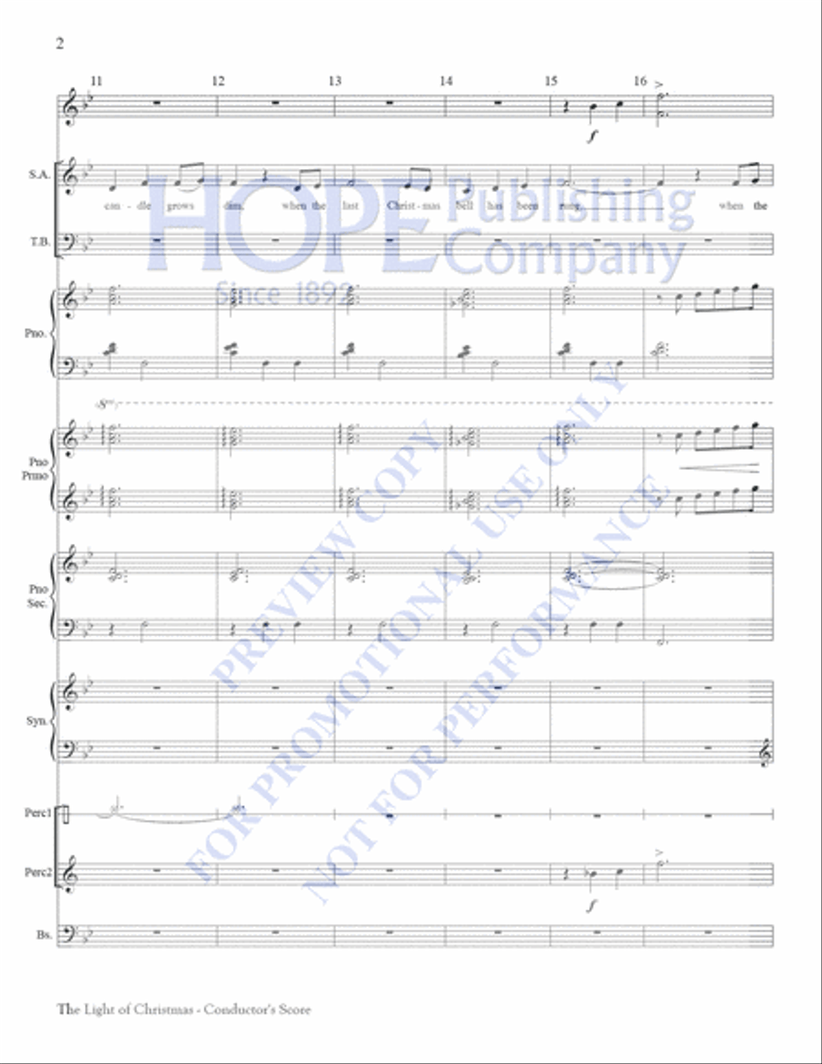 The Light of Christmas Choir scores gallery preview page 3
