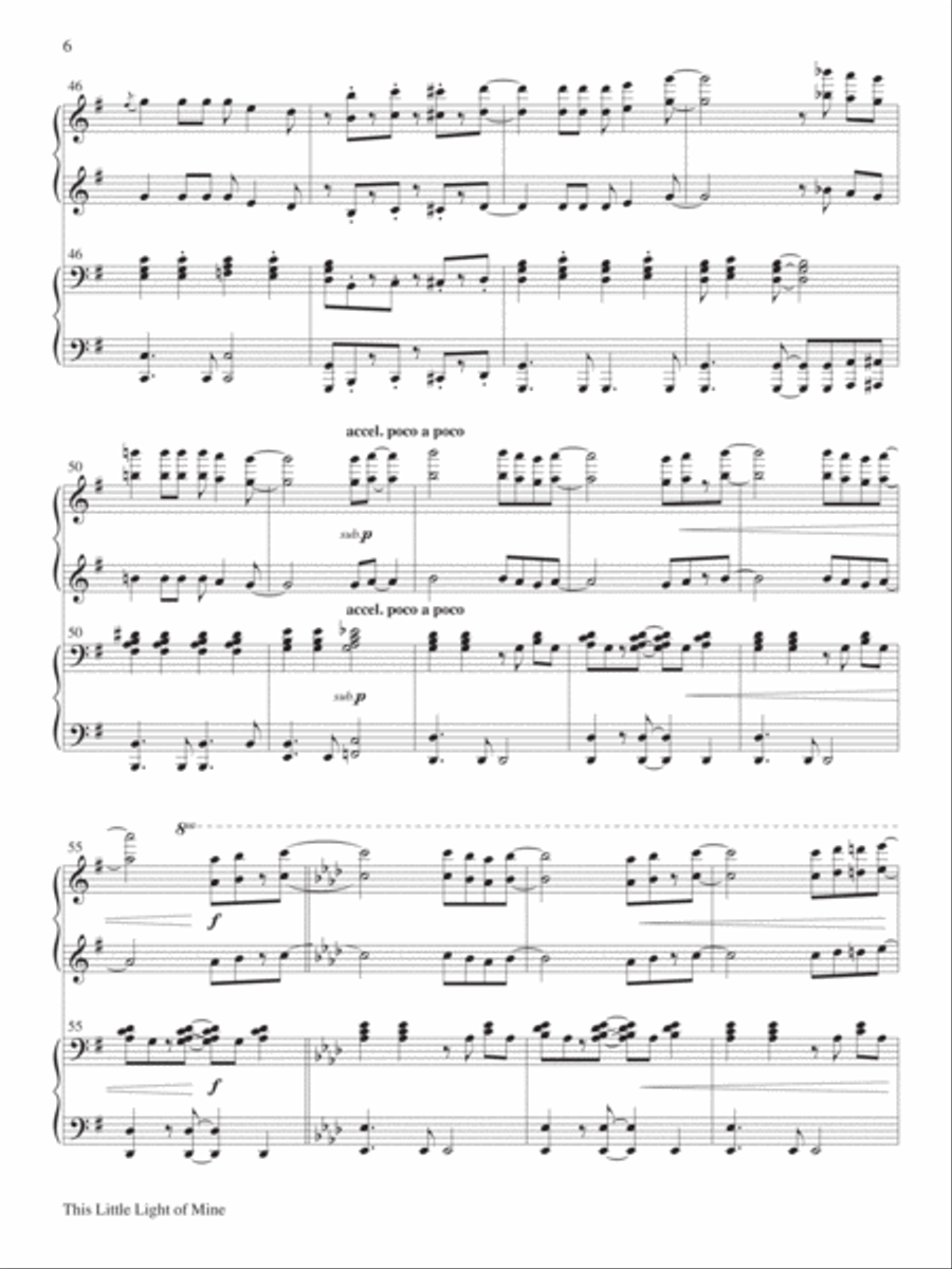 Gospel Blues for 4-Hand Piano Piano Accompaniment scores gallery preview page 9