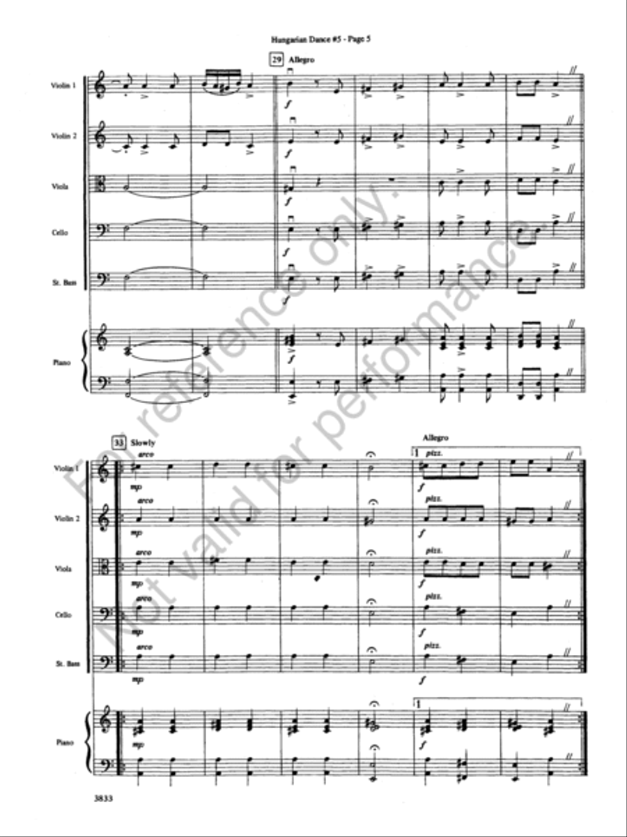 Hungarian Dance No. 5 Hungarian Dance No. 5 String Orchestra scores gallery preview page 5