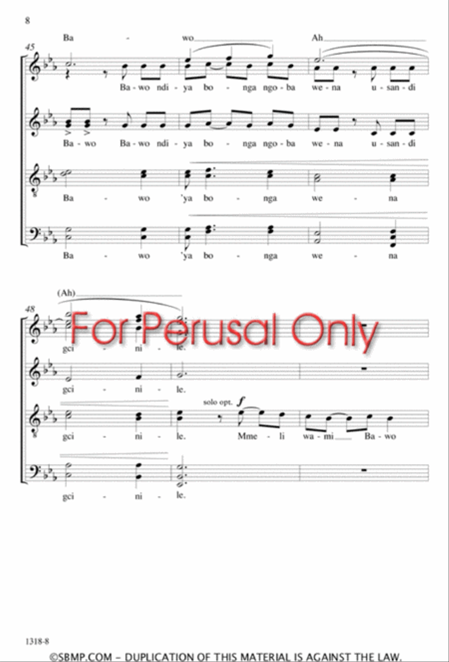 Ndikhokhele Bawo - SATB divisi Octavo Divisi scores gallery preview page 7