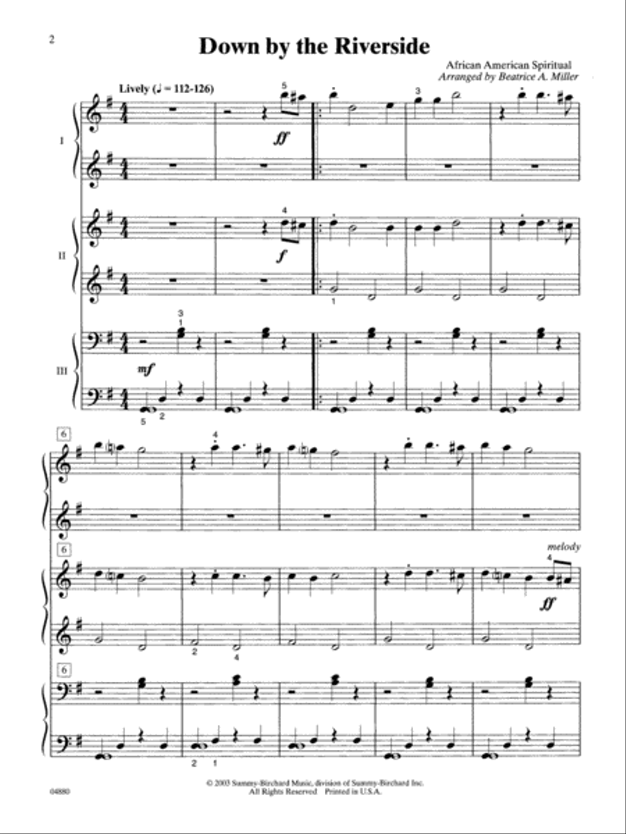 Down by the Riverside Down by the Riverside Small Ensemble scores gallery preview page 4