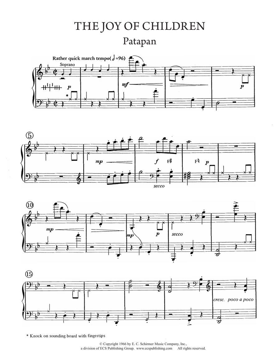 The Seven Joys of Christmas: 4. The Joy of Children: Patapan (Harp Part)