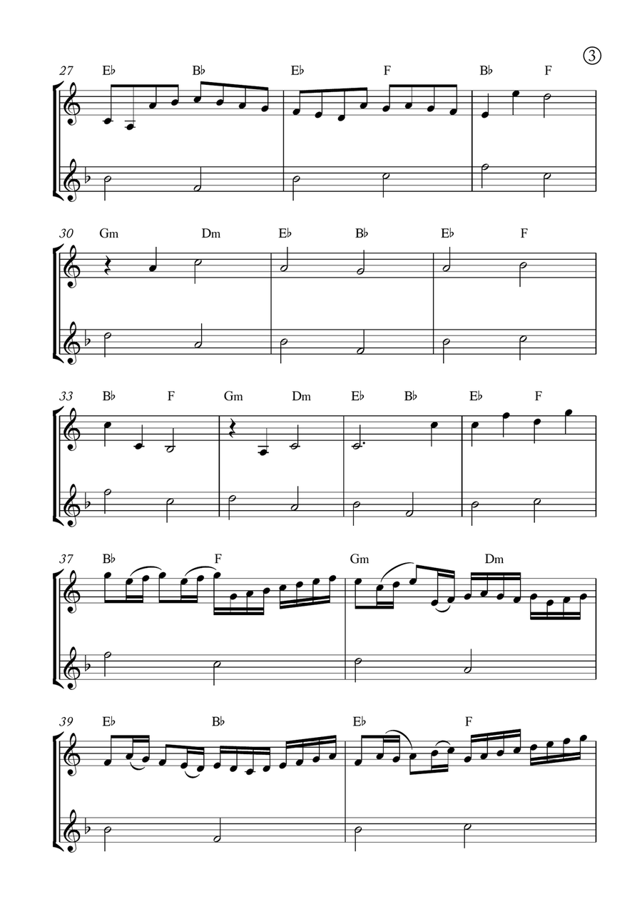 Canon in D Brass Duet scores gallery preview page 3