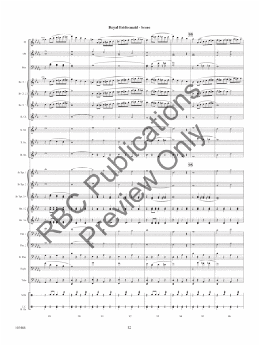 Royal Bridesmaids Concert Band scores gallery preview page 14