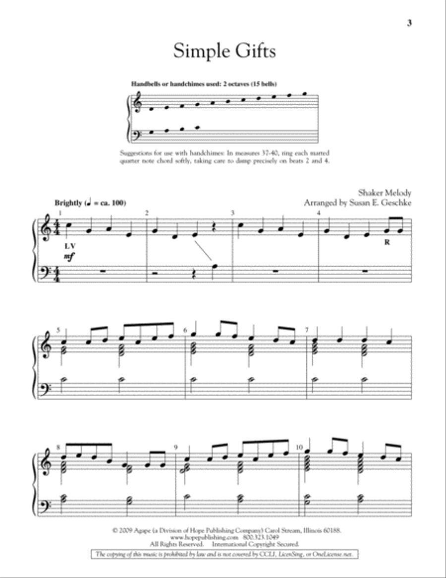 Simple Gifts 2-Octaves scores gallery preview page 2