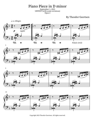 Piano Piece in D minor