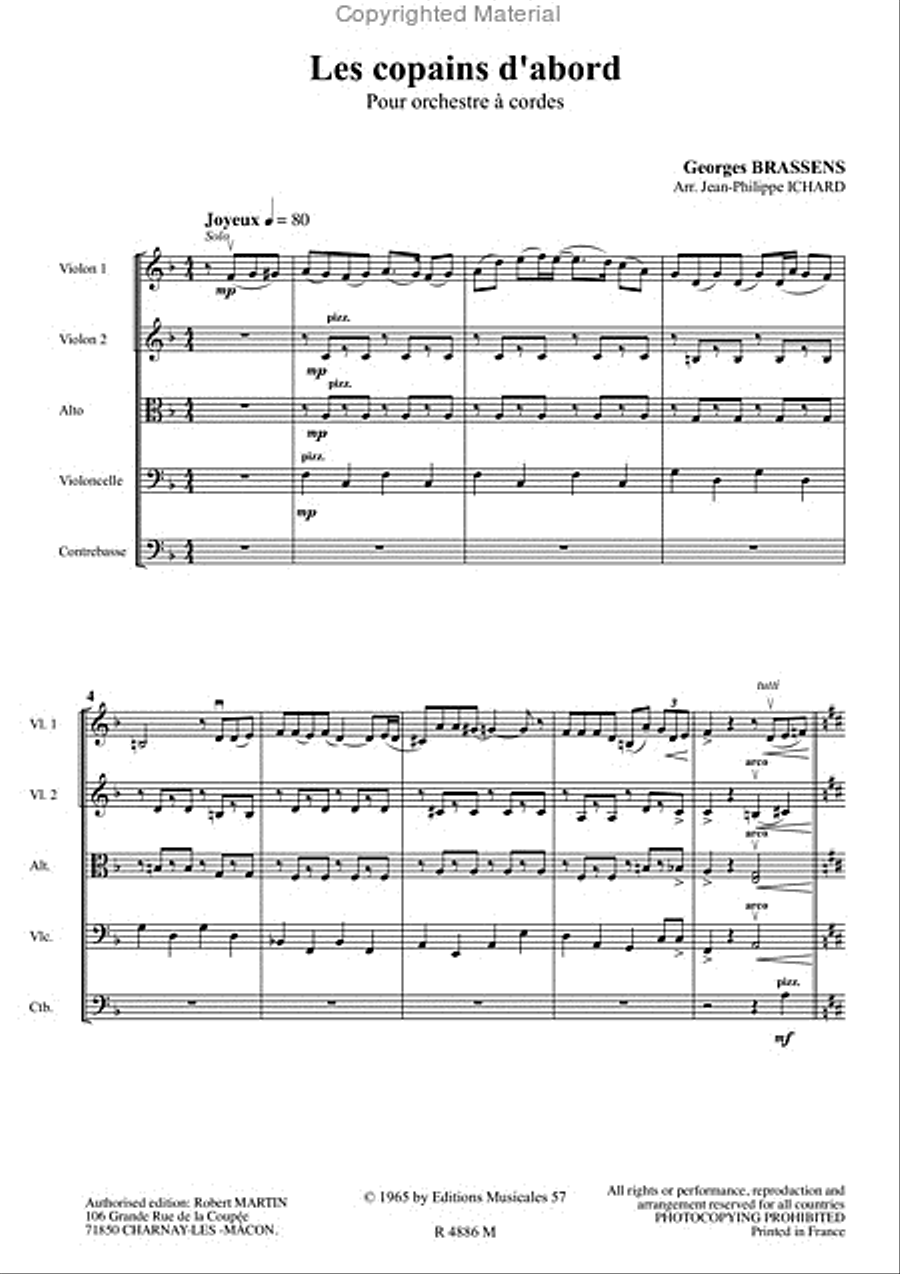 Les Copains d'abord Score scores gallery preview page 2