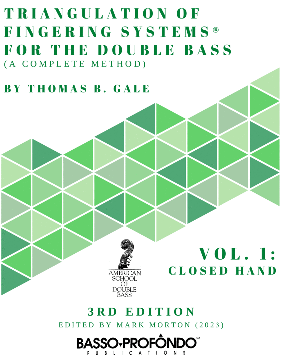 Triangulation of Fingering Systems for the Double Bass (A Complete Method), Vol. 1 Double Bass scores gallery preview page 1