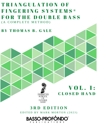 Book cover for Triangulation of Fingering Systems for the Double Bass (A Complete Method), Vol. 1