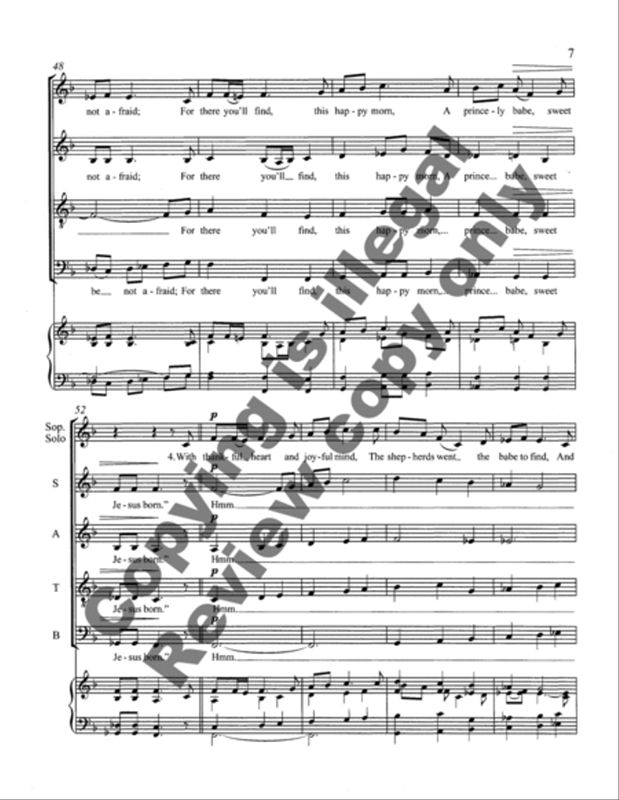 Wexford Carol 4-Part scores gallery preview page 9
