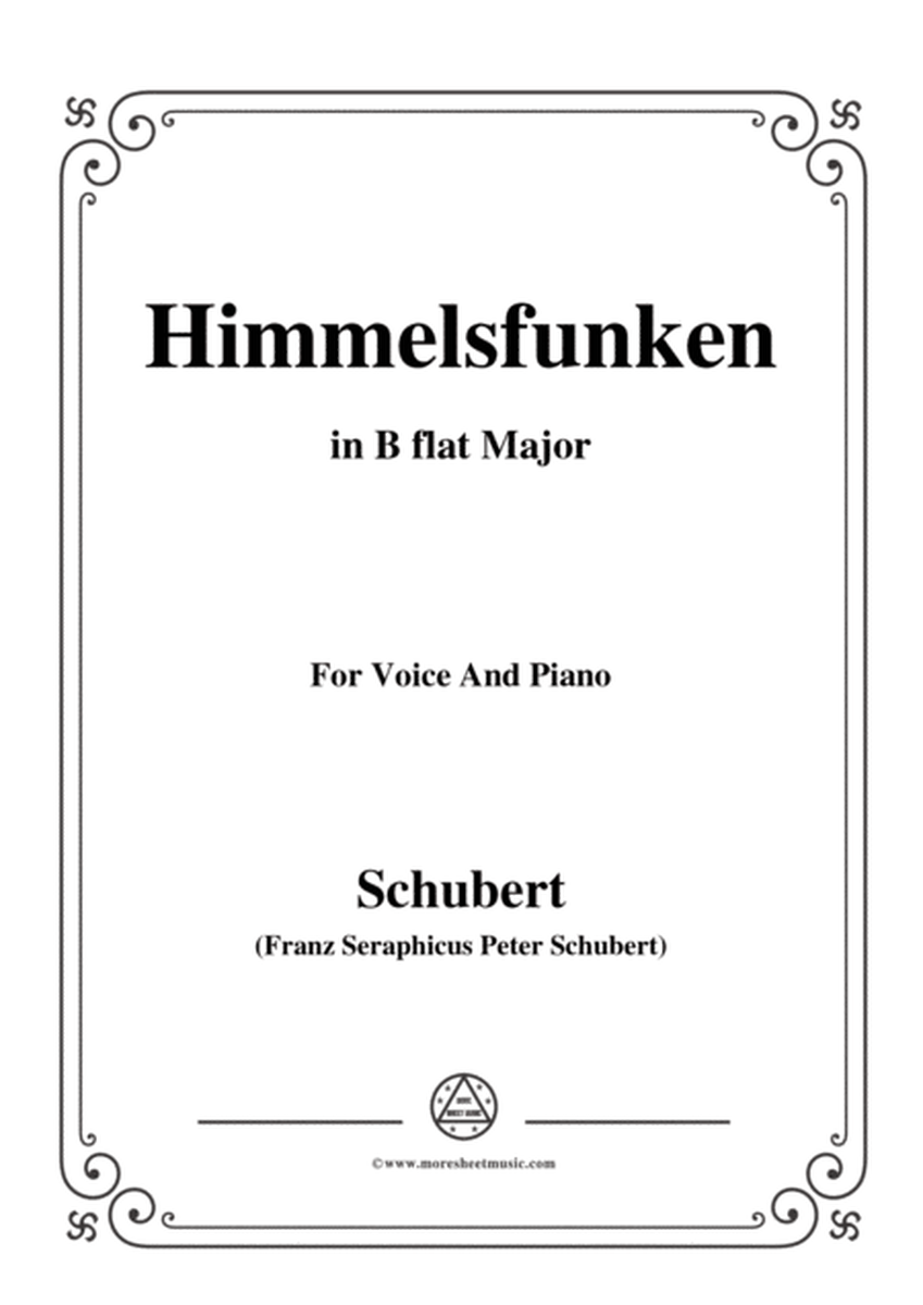 Schubert-Himmelsfunken,in B flat Major,for Voice and Piano image number null