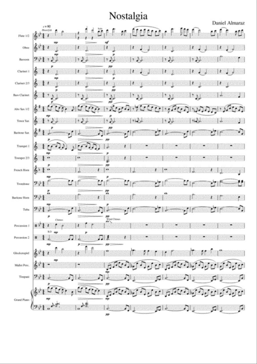 Nostalgia Nostalgia Concert Band scores gallery preview page 1