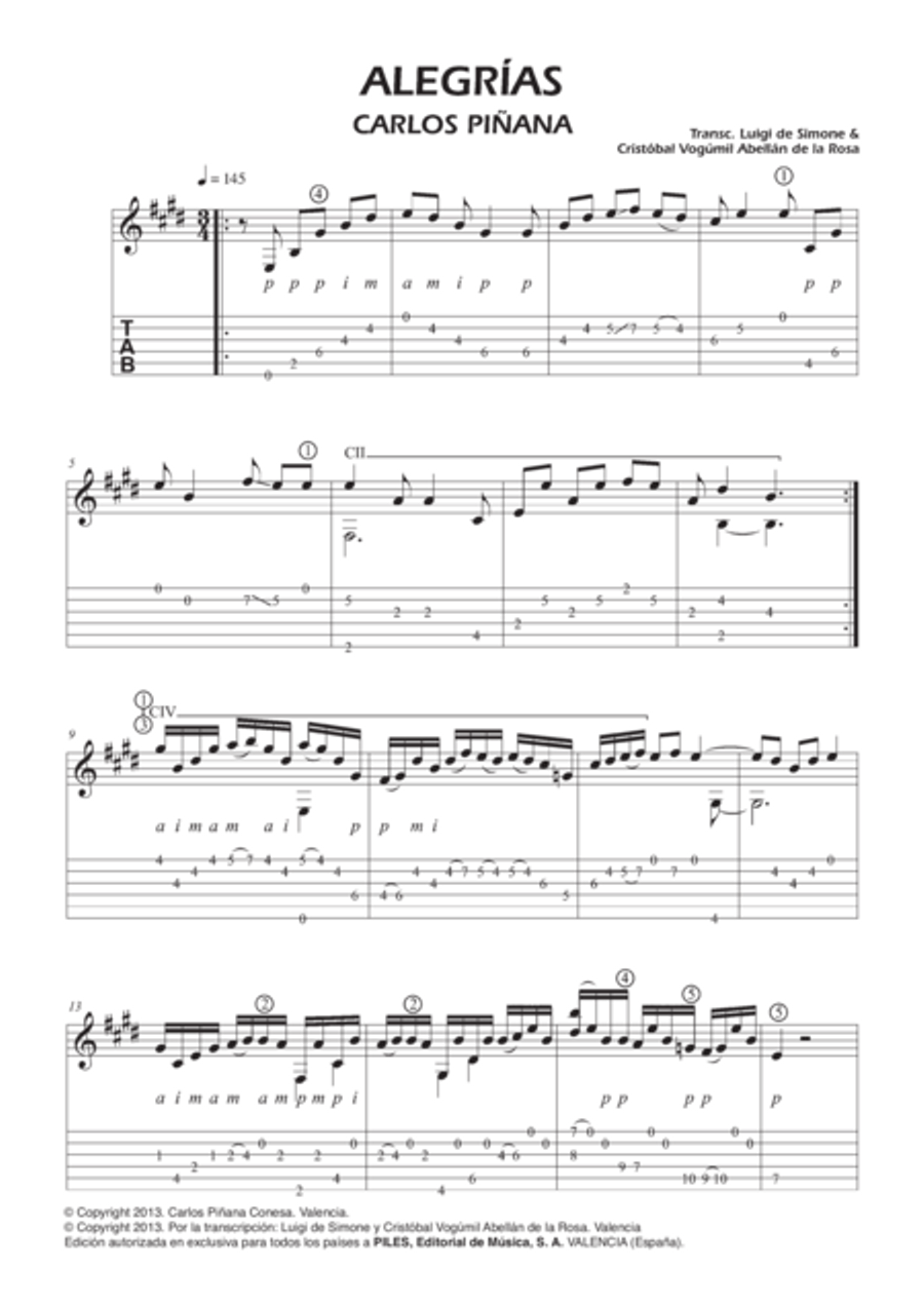 Libro de Partituras de Guitarra Flamenca Score scores gallery preview page 2