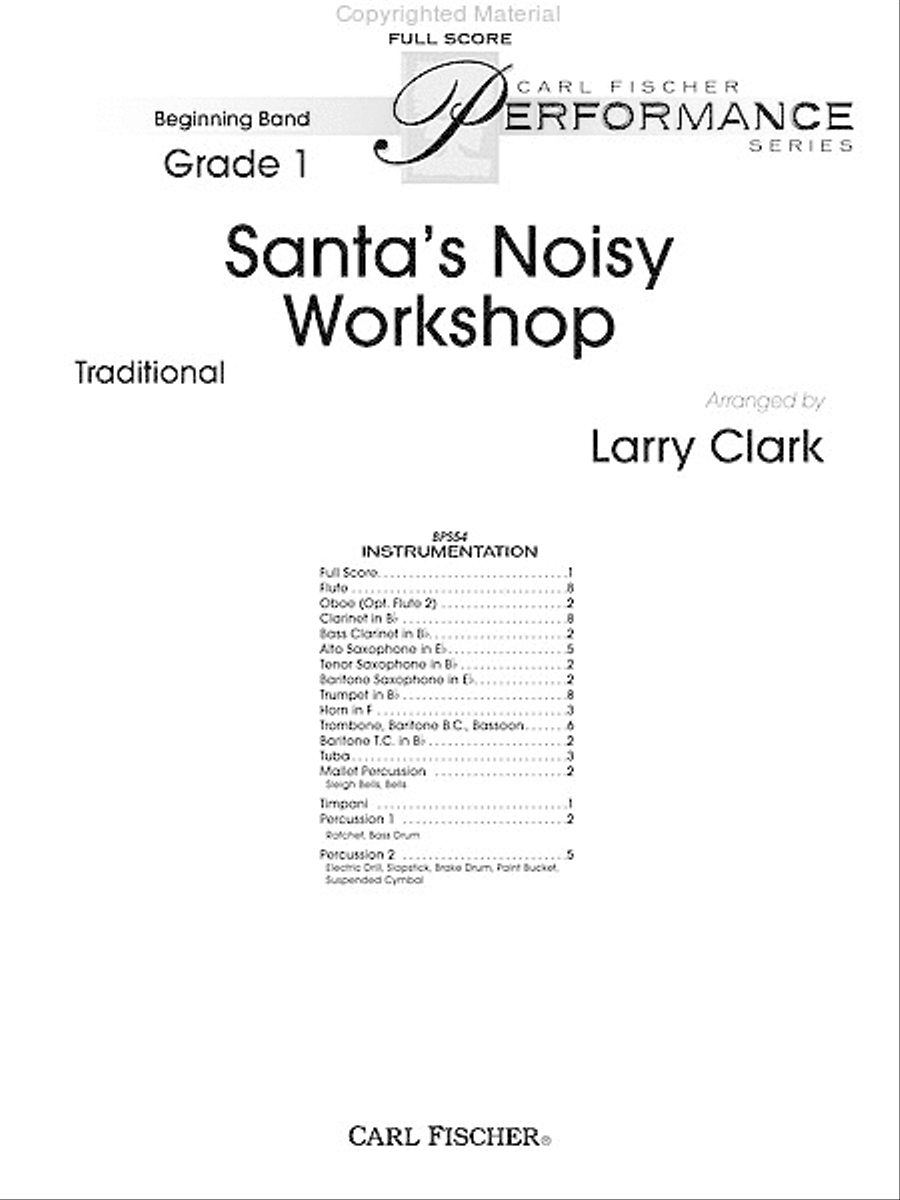 Santa's Noisy Workshop Concert Band scores gallery preview page 2